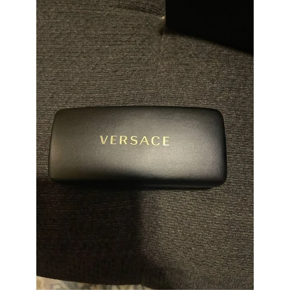 Versace Velveteen Interior Black Sunglasses Case Hinged Hard Cover Case Only